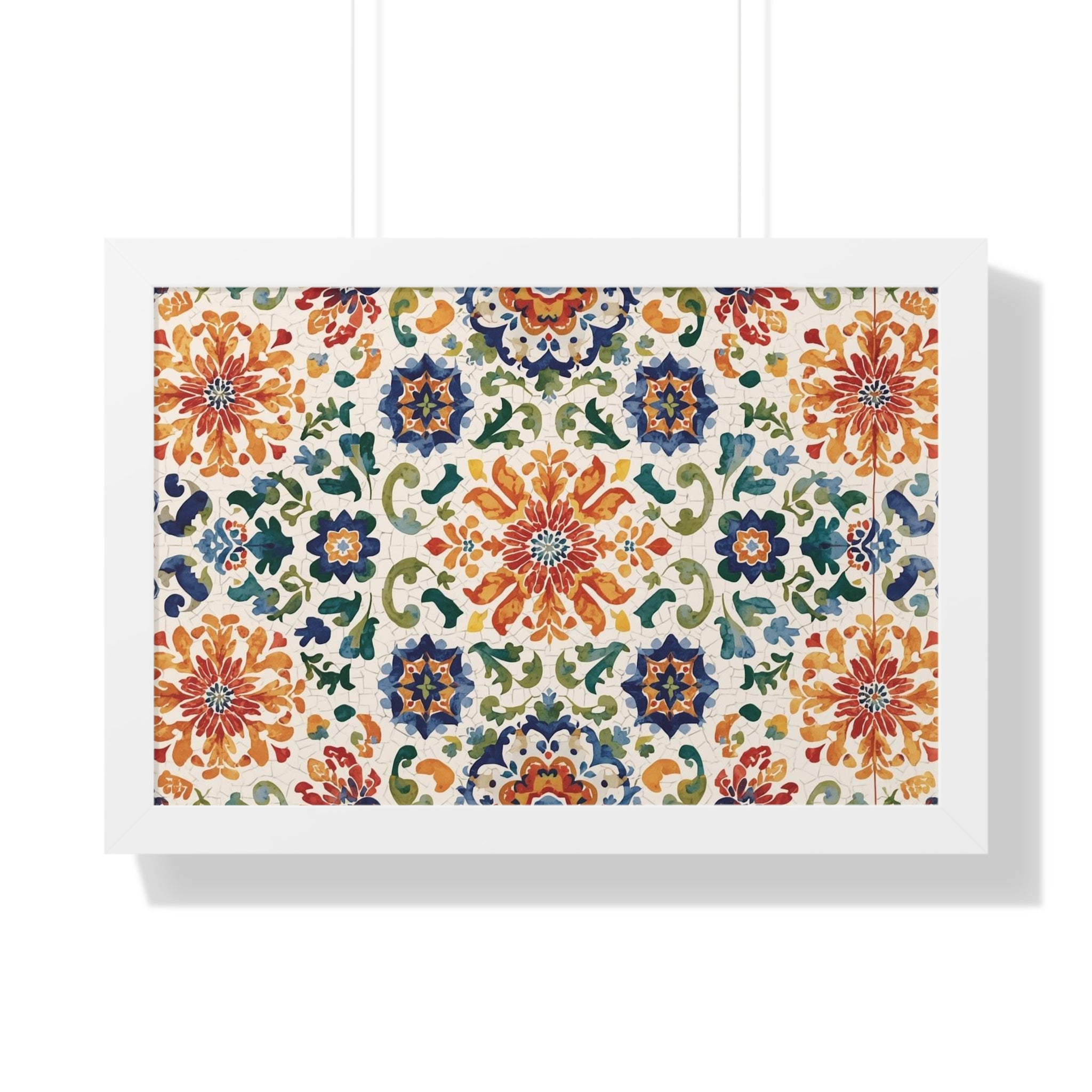 Bohemian Floral Framed Poster Art Print For Home Decor - Rosetta Creative Boutique
